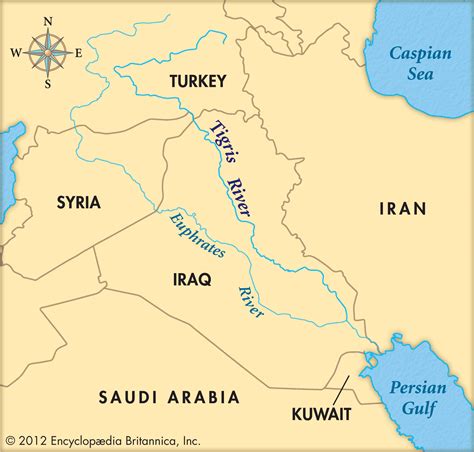 Tigris And Euphrates River Map
